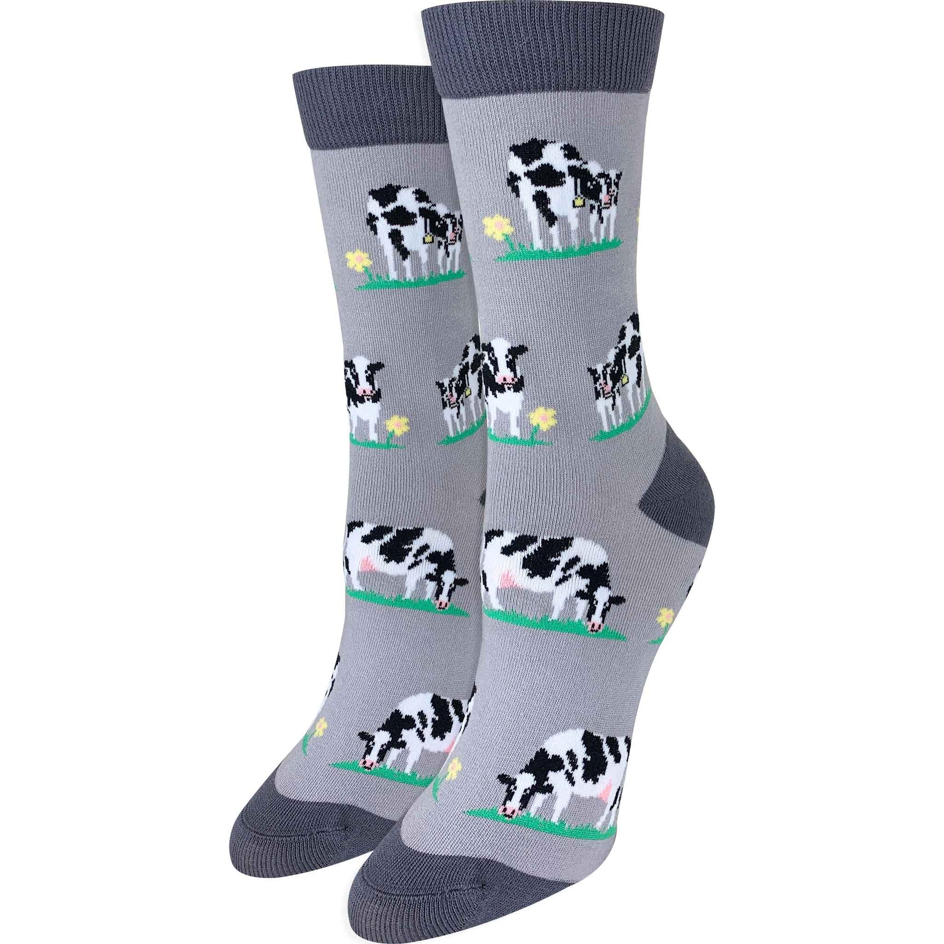 Cows and Flowers - Imagery Socks