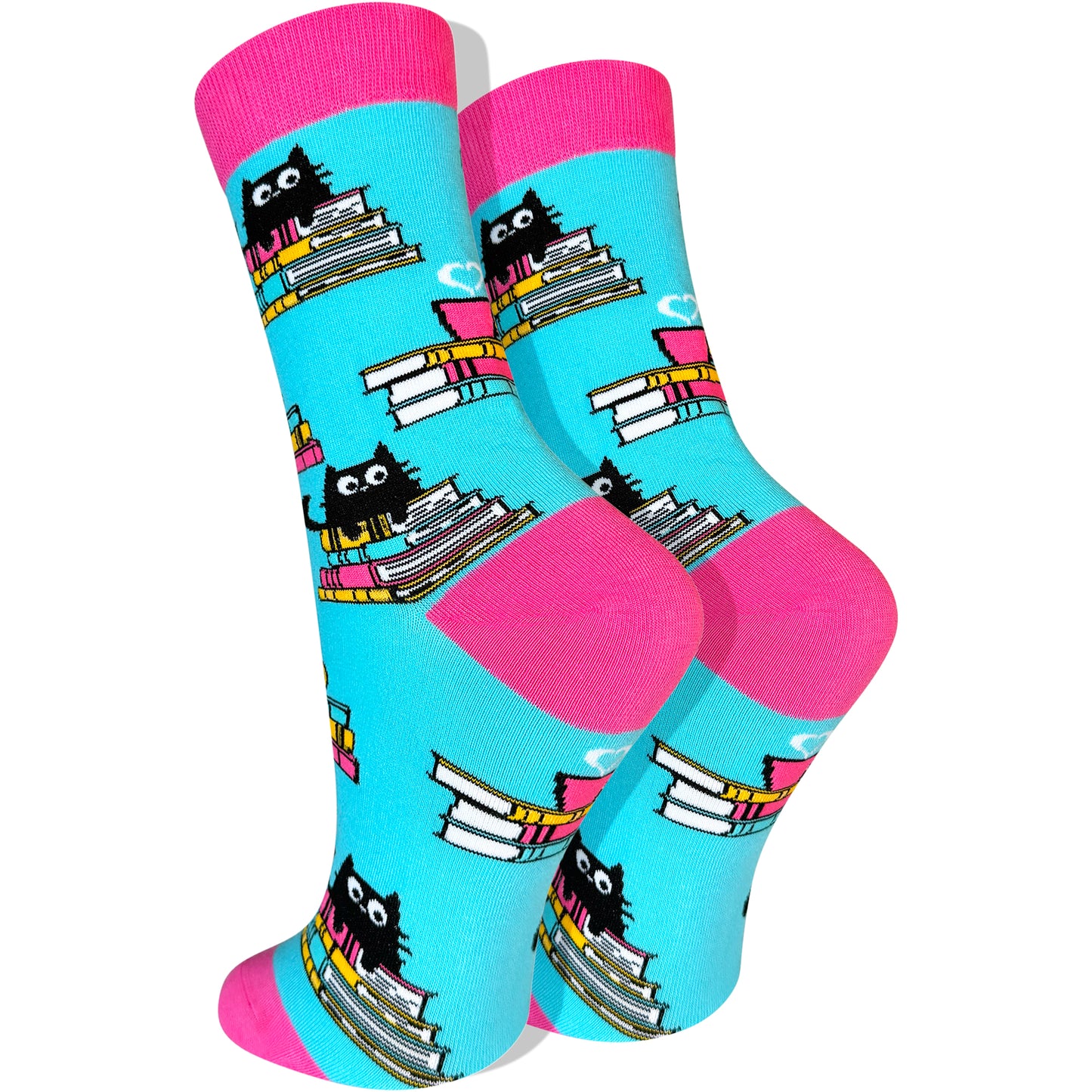 Women's Cat and Book Socks