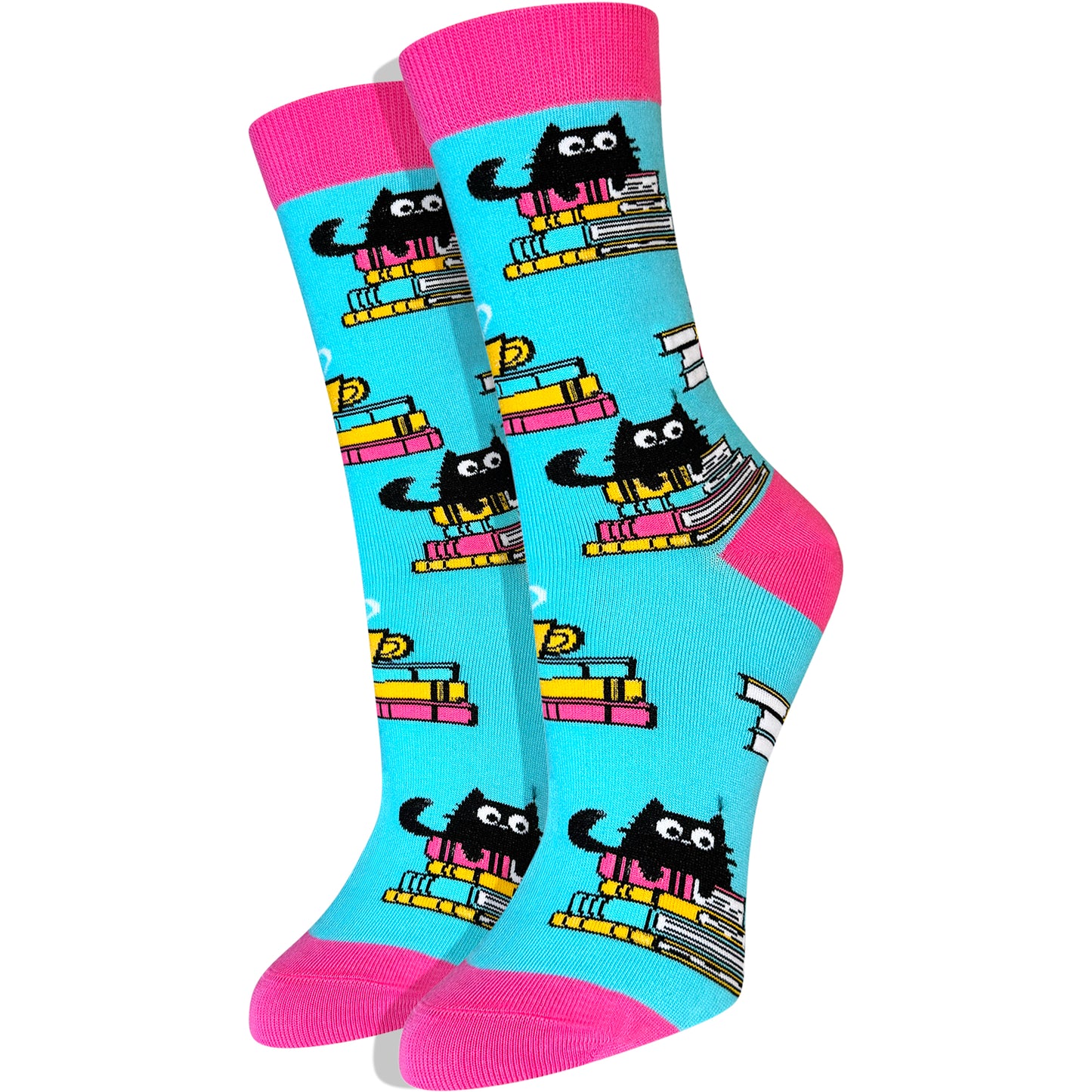 Women's Cat and Book Socks