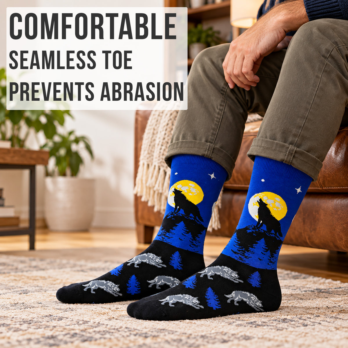 Men's Wolf Socks
