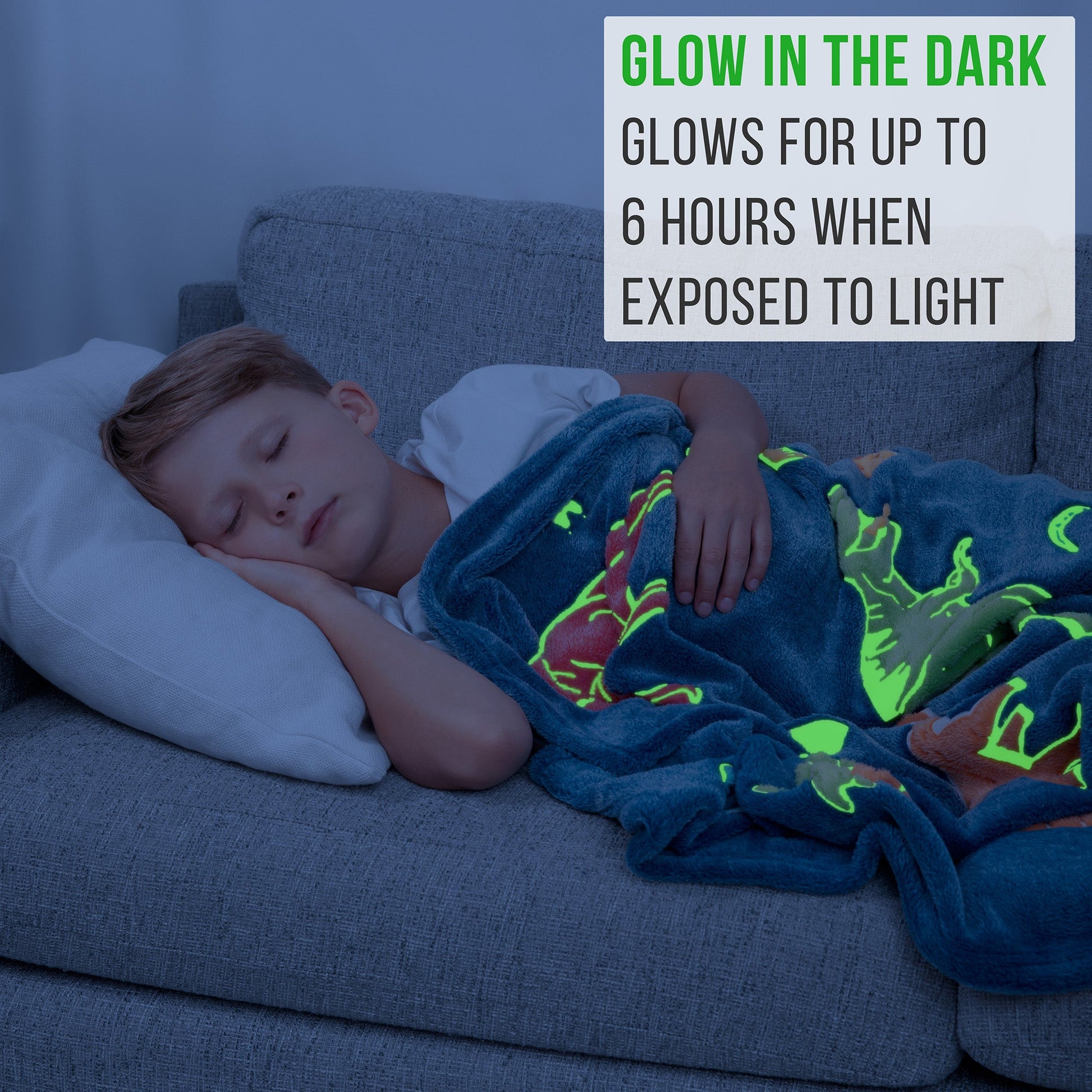 Glow in the Dark Dinosaur Blanket - Imagery Socks