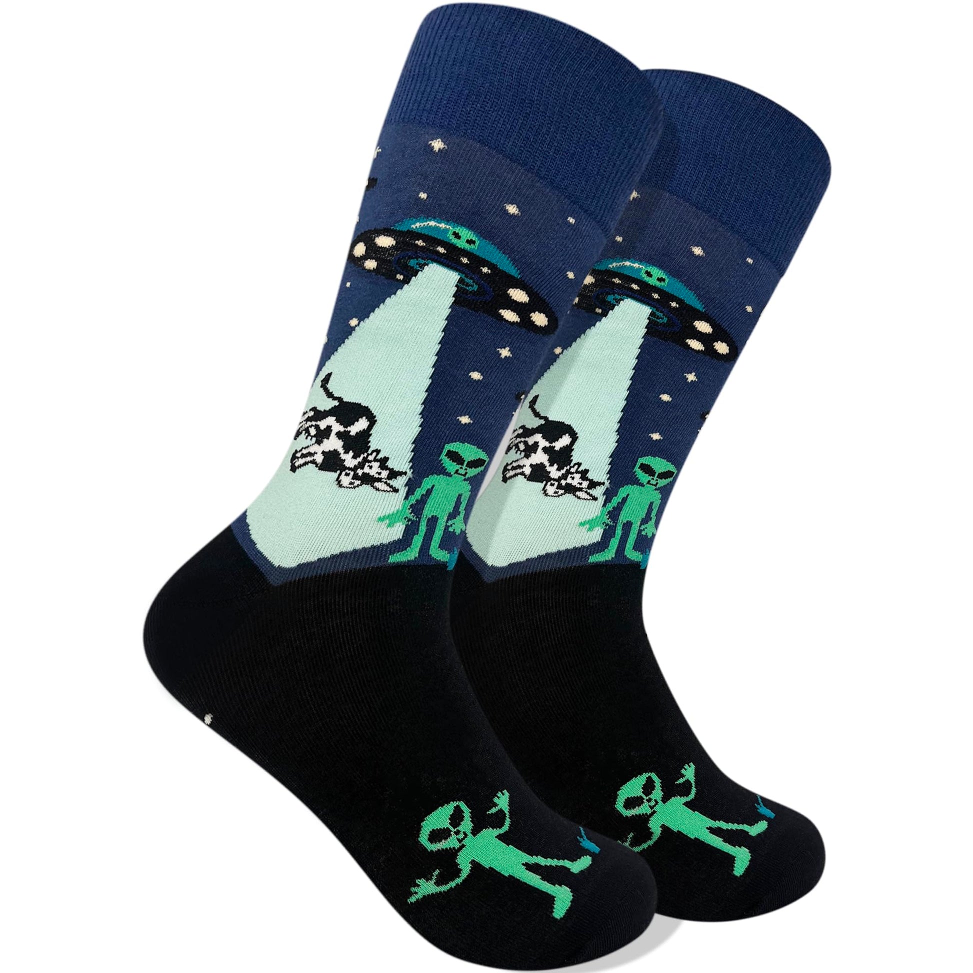 Men's Alien, UFO and Cow Socks - Imagery Socks