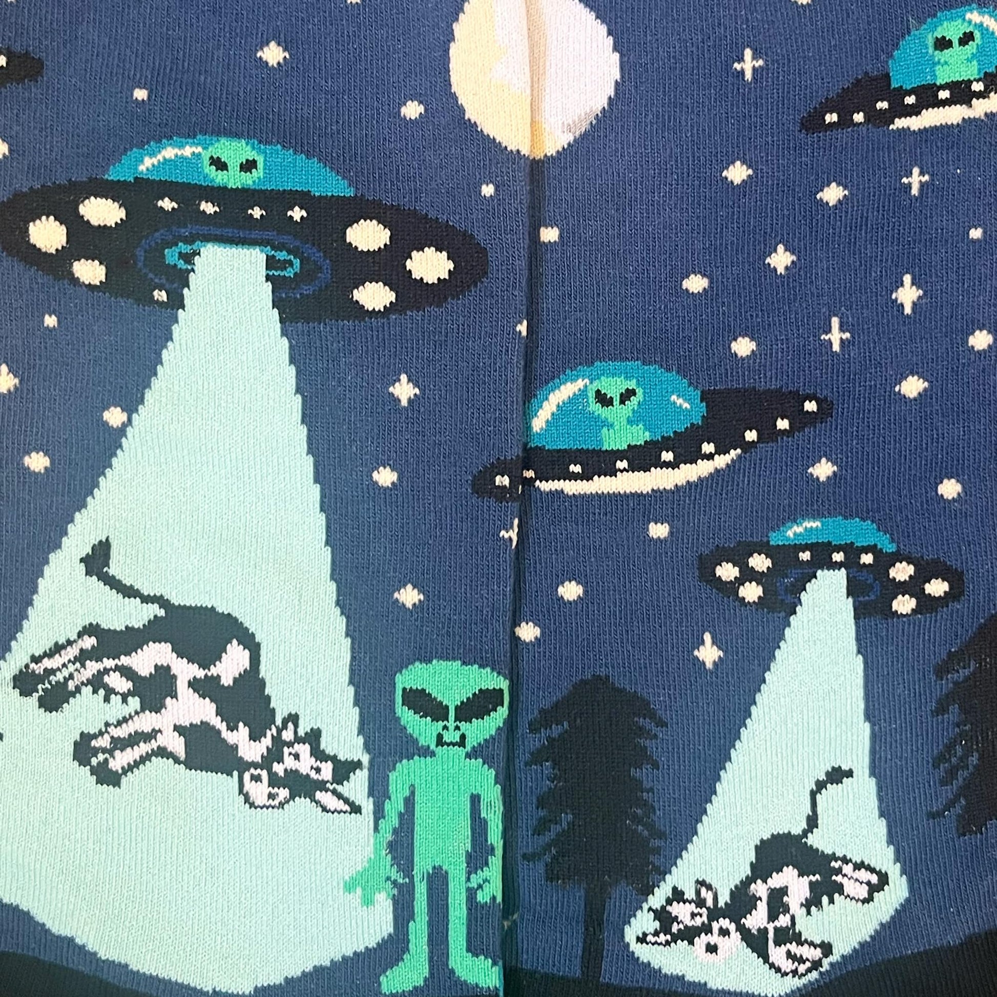 Men's Alien, UFO and Cow Socks - Imagery Socks