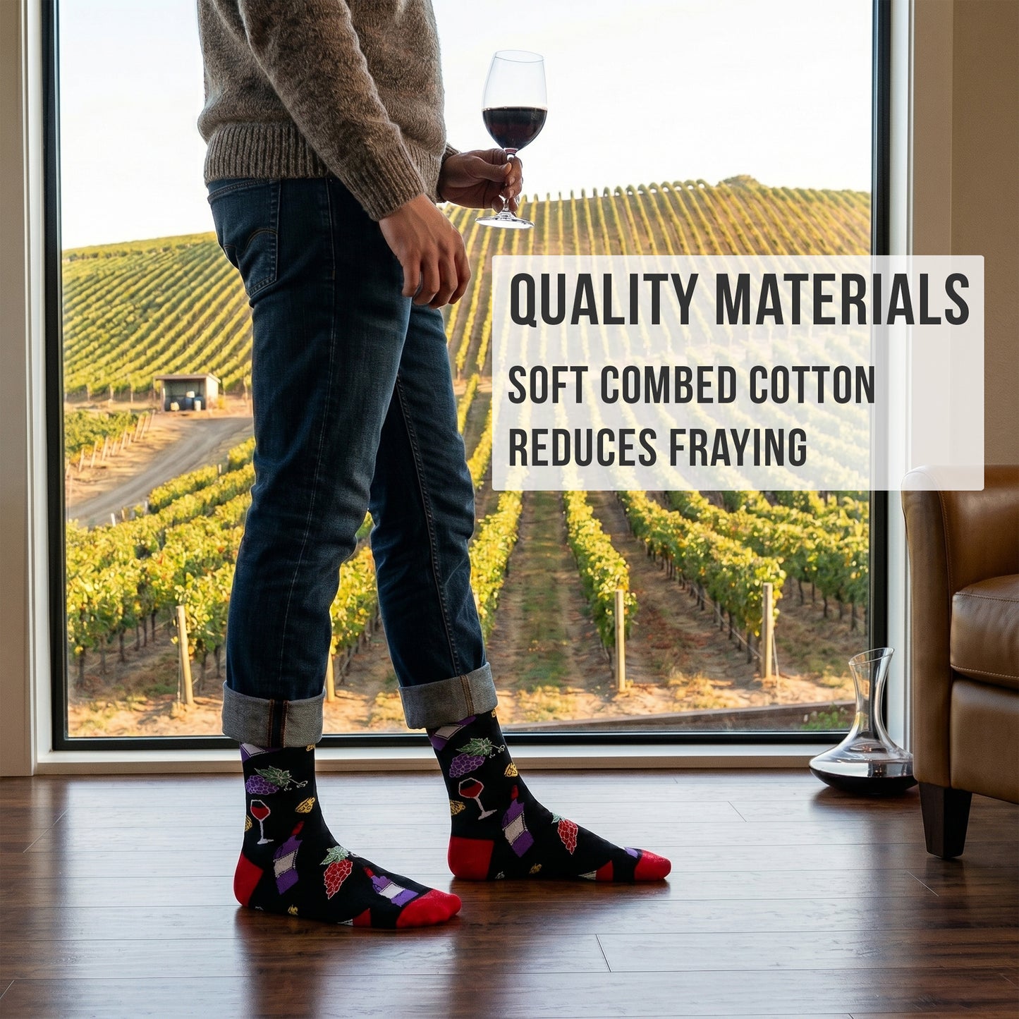 Men's Wine Socks