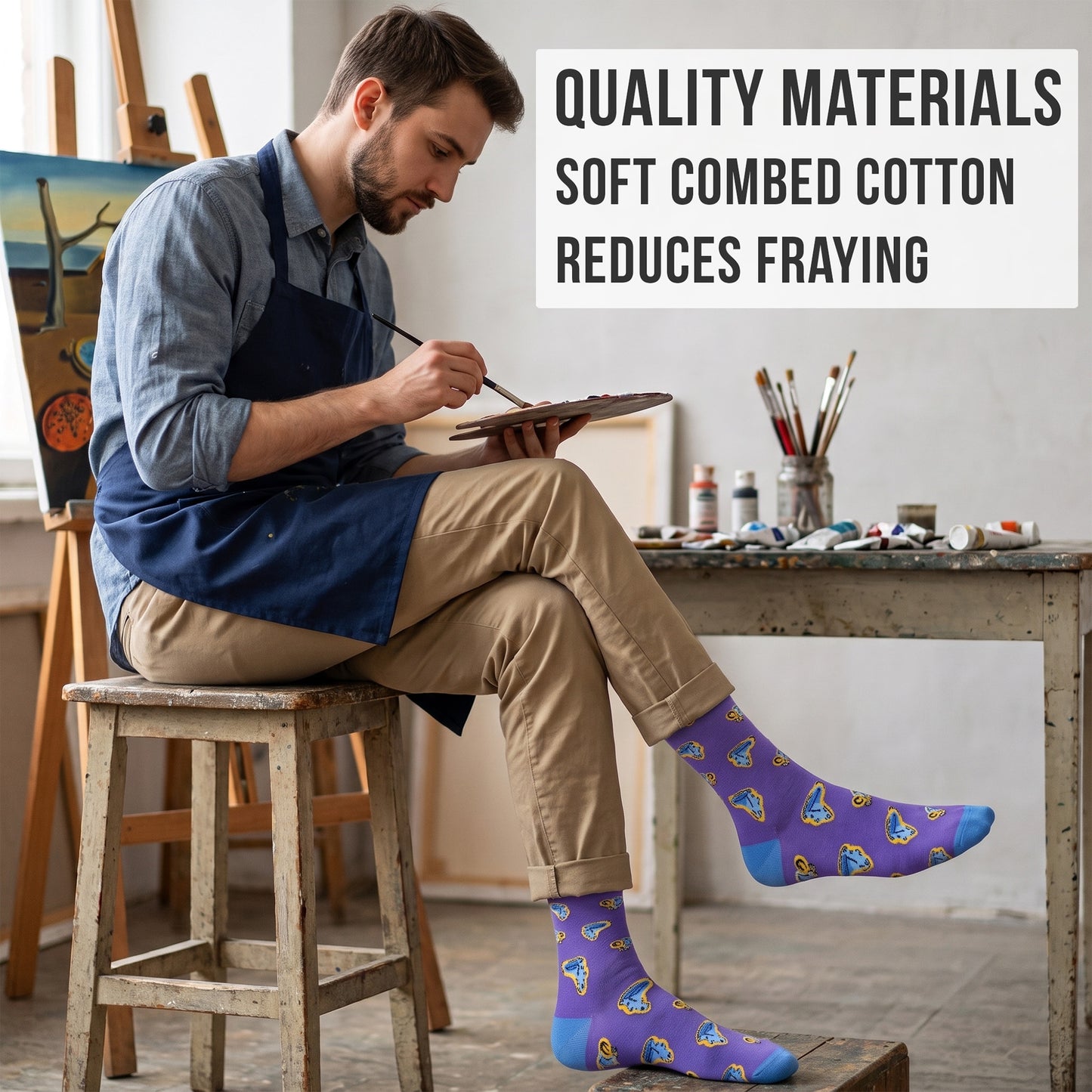 Men's Melting Watches Socks