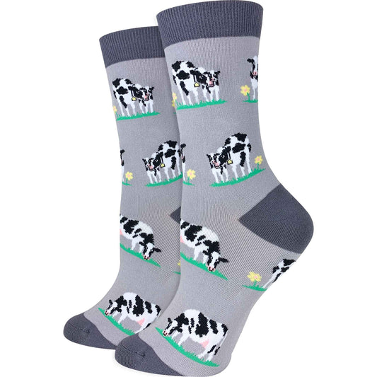 Cows and Flowers - Imagery Socks